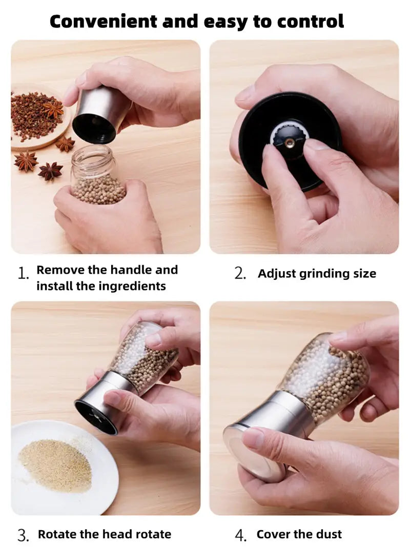 304 Stainless Steel Manual Pepper Grinder Kitchen Tool