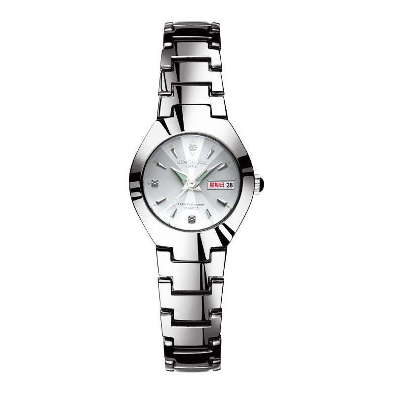 Automatic Quartz Tungsten Couple Watches with Luminous Dial