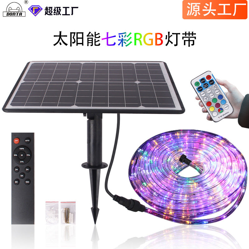 Outdoor RGB Solar LED String Lights for Garden Walls