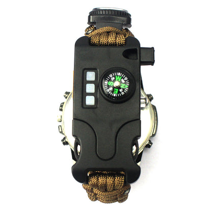 Outdoor Paracord Watch with Compass for Travel