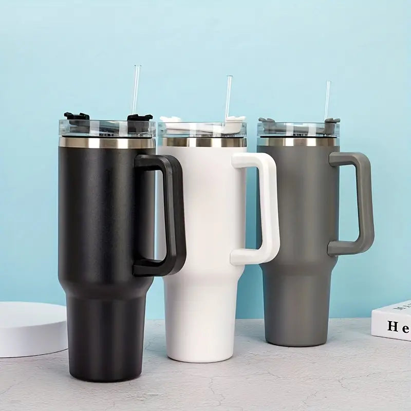 40oz Stainless Steel Insulated Travel Mug with Handle
