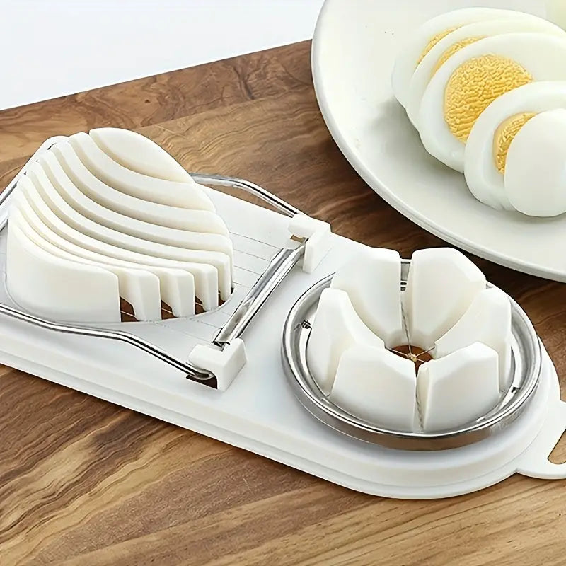 1-Piece Stainless Steel Egg Cutter and Divider Tool