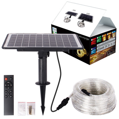 Outdoor RGB Solar LED String Lights for Garden Walls