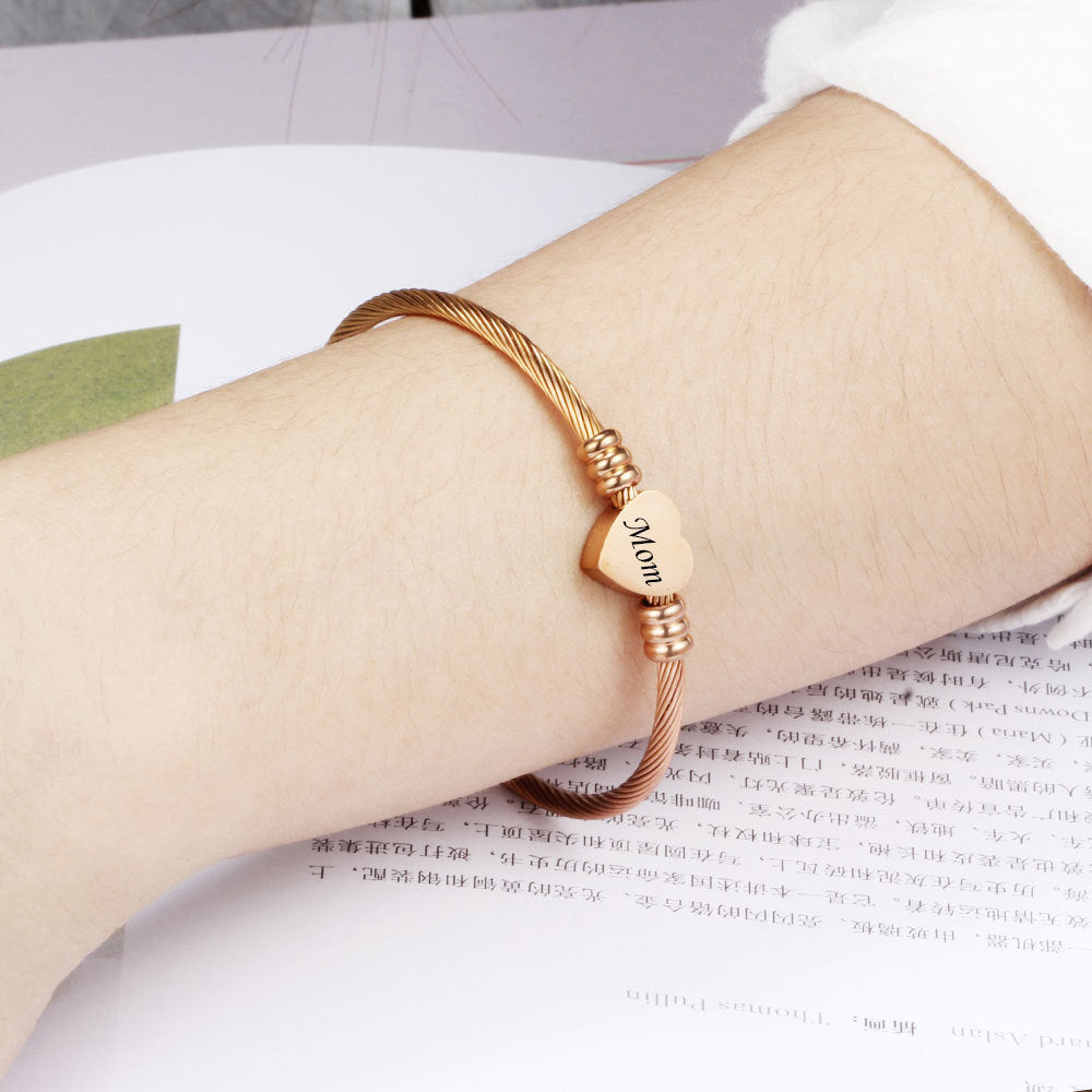Stainless Steel Braided Bracelets for Mother&