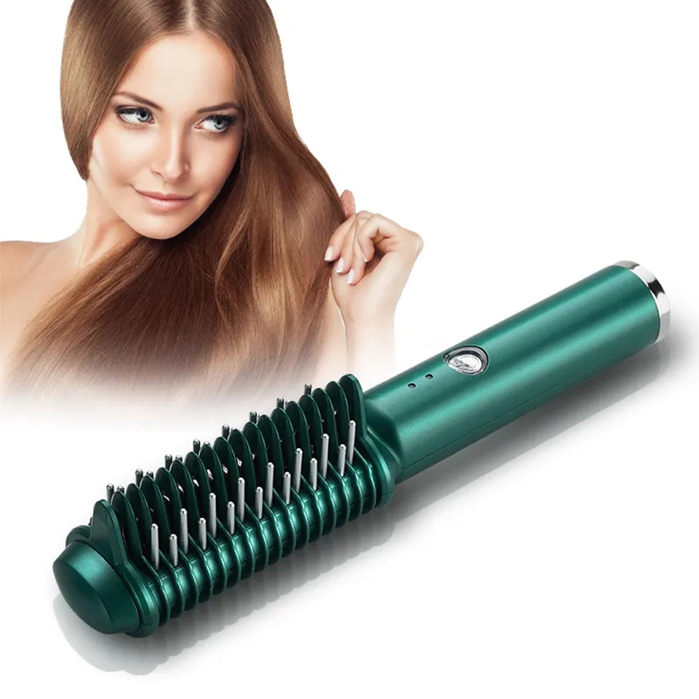 Dual-Purpose Electric Hair Comb for Curling &amp; Straightening
