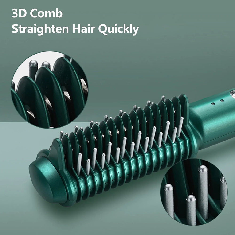 Dual-Purpose Electric Hair Comb for Curling &amp; Straightening
