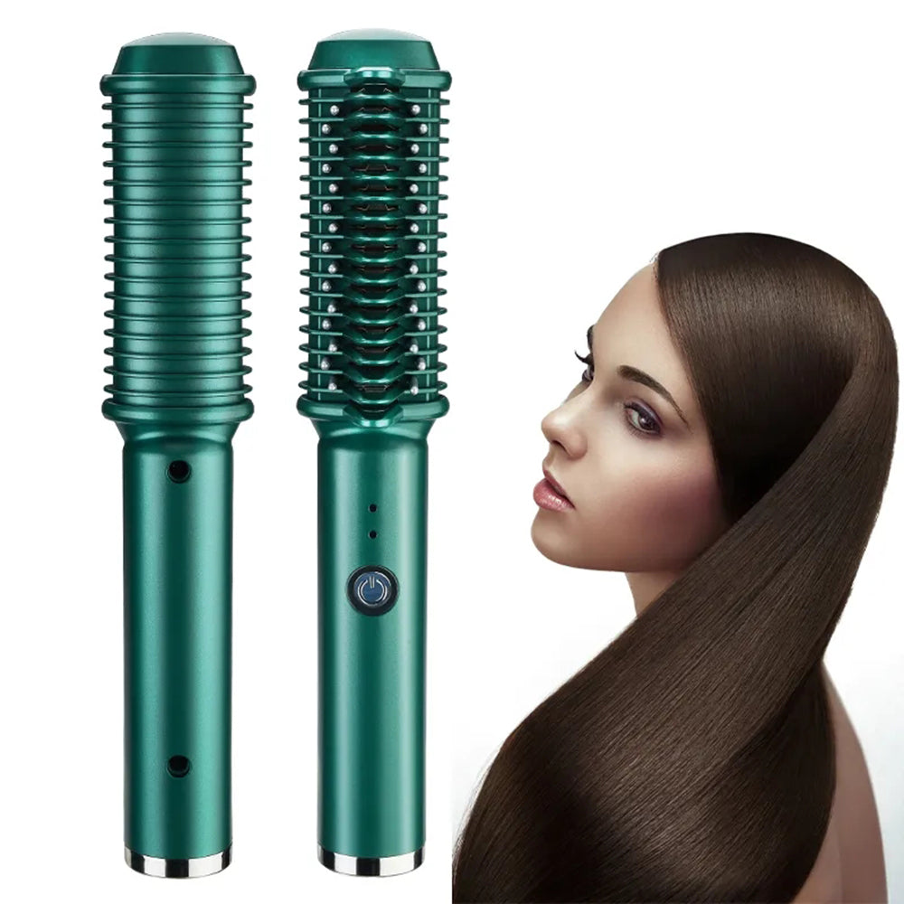 Dual-Purpose Electric Hair Comb for Curling &amp; Straightening