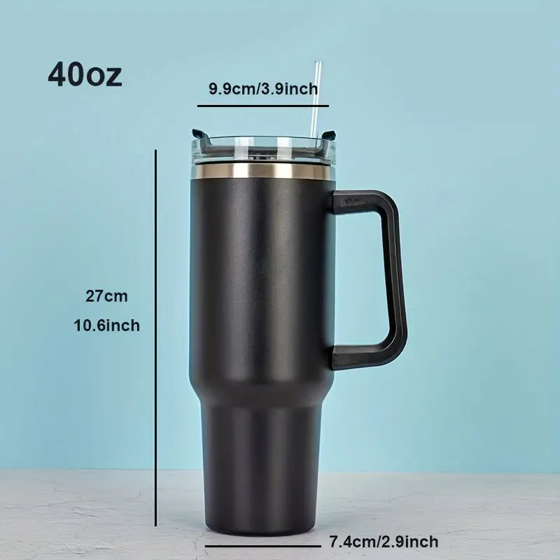 40oz Stainless Steel Insulated Travel Mug with Handle