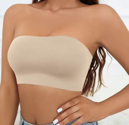 Strapless Seamless Ice Silk Push Up Bra for Women
