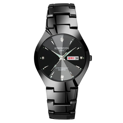 Automatic Quartz Tungsten Couple Watches with Luminous Dial