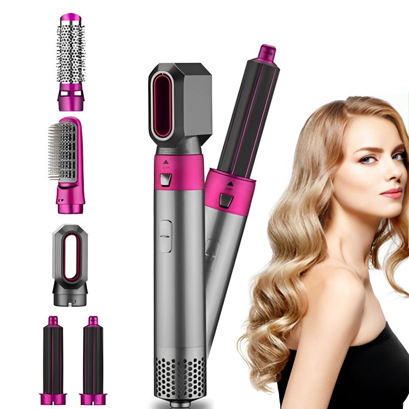 5-in-1 Automatic Hot Air Comb for Curling &amp; Straightening