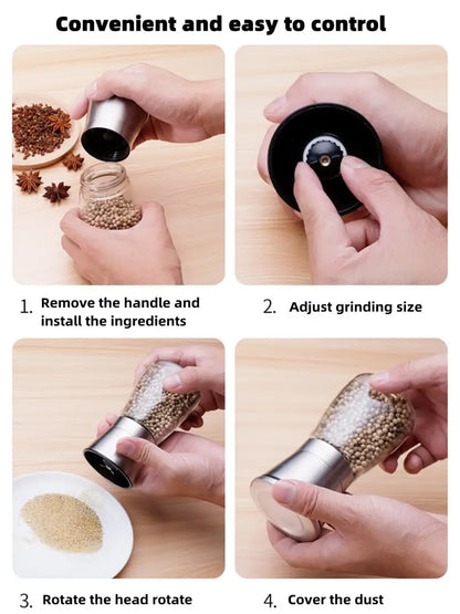 304 Stainless Steel Manual Pepper Grinder Kitchen Tool