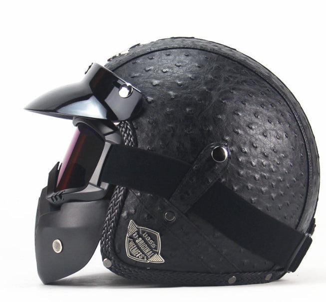 Vintage Handmade Motorcycle Helmet