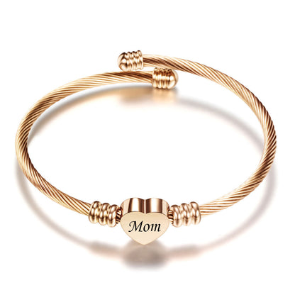 Stainless Steel Braided Bracelets for Mother&