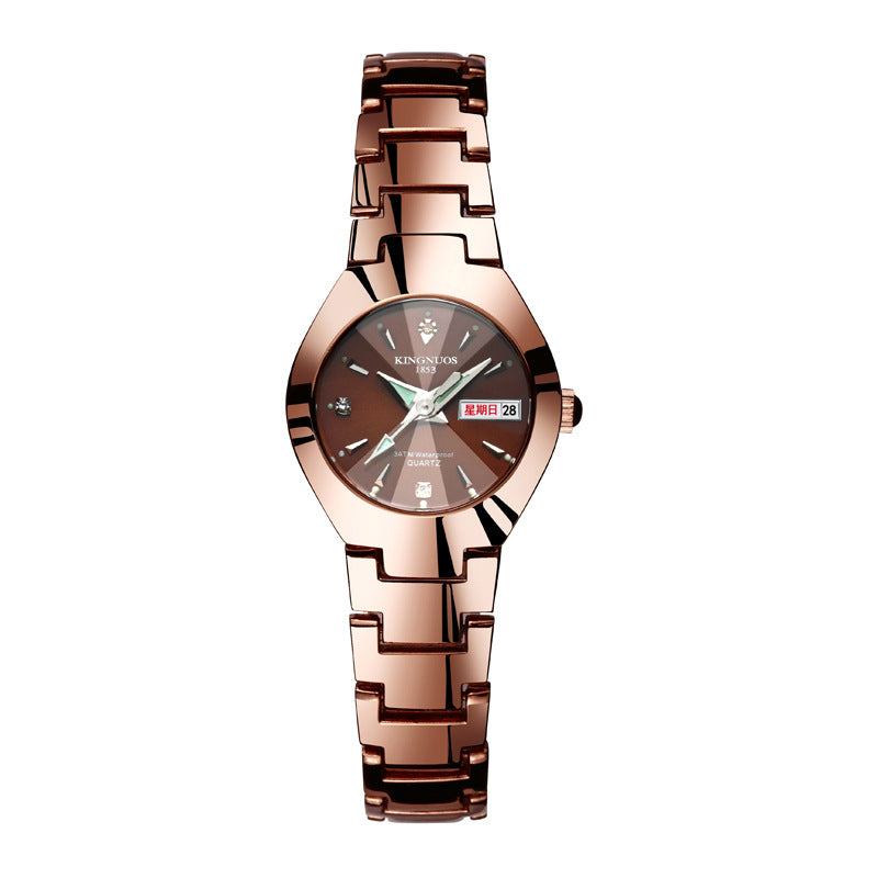 Automatic Quartz Tungsten Couple Watches with Luminous Dial
