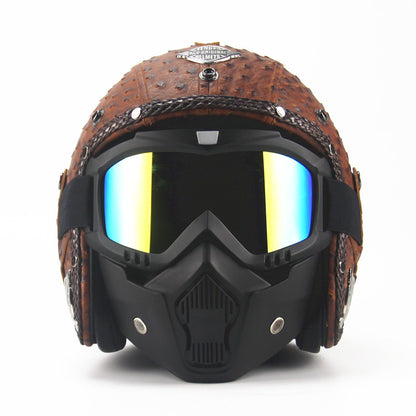Vintage Handmade Motorcycle Helmet