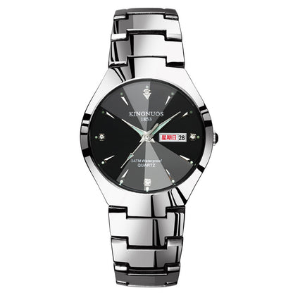 Automatic Quartz Tungsten Couple Watches with Luminous Dial