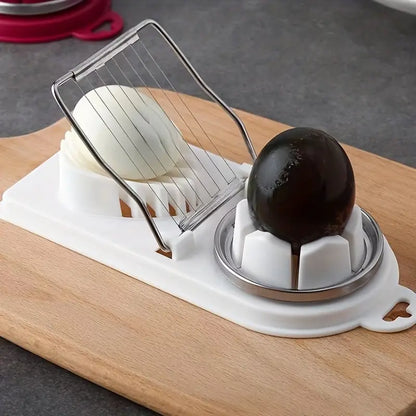 1-Piece Stainless Steel Egg Cutter and Divider Tool