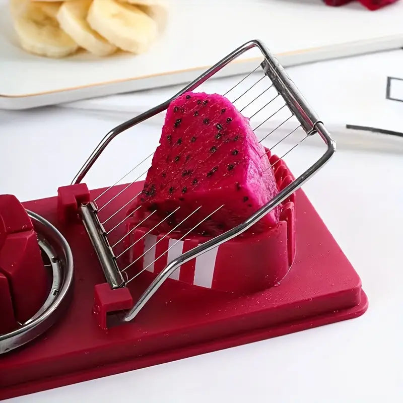 1-Piece Stainless Steel Egg Cutter and Divider Tool
