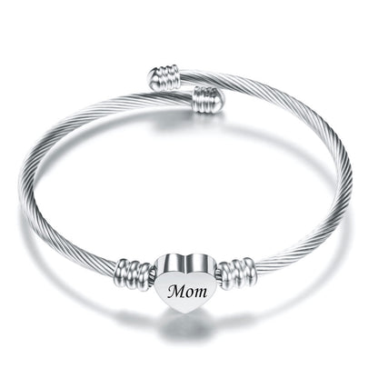 Stainless Steel Braided Bracelets for Mother&