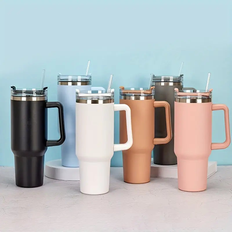 40oz Stainless Steel Insulated Travel Mug with Handle