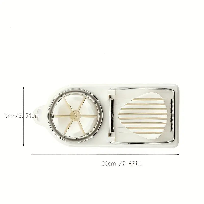 1-Piece Stainless Steel Egg Cutter and Divider Tool