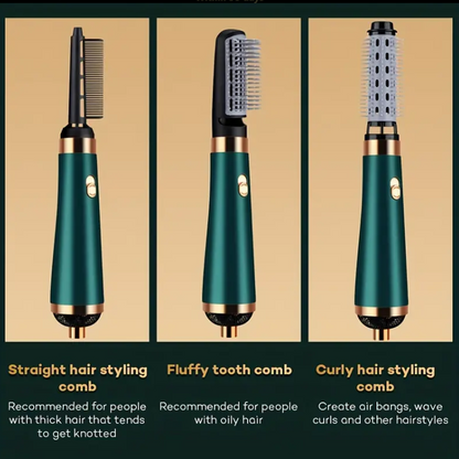 3-in-1 Negative Ion Hot Air Curling and Straightening Comb