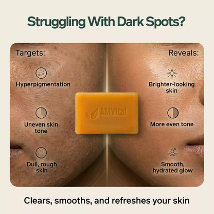 AMVital Turmeric Kojic Acid Soap Bar for Dark Spots &amp; Uneven Tone